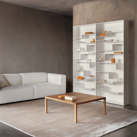 Bibliothèque Melody bois blanc / L 88 x H 217 cm - MDF Italia