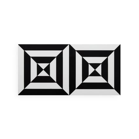 Boîte Op Art Small bois blanc noir / Laque - 20 x 10 cm - Jonathan Adler