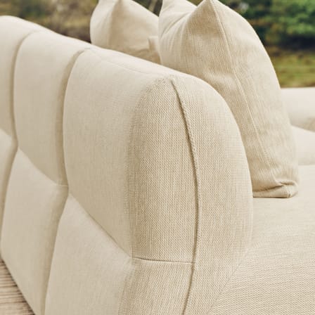 Canapé de jardin modulable Arke tissu beige / 3 modules - L 270 cm - Bolia
