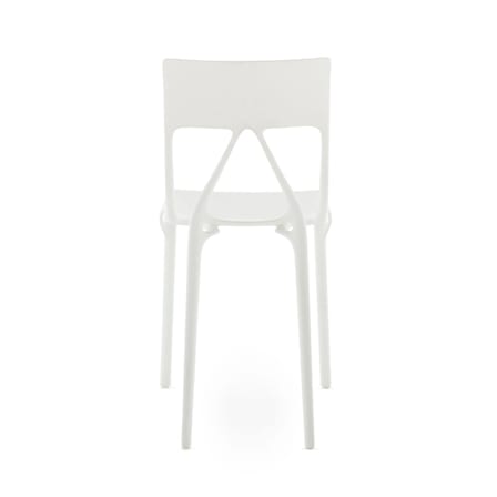 Chaise empilable A.I. Lite plastique blanc / Conçu par intelligence artificielle - Recyclé - Kartell