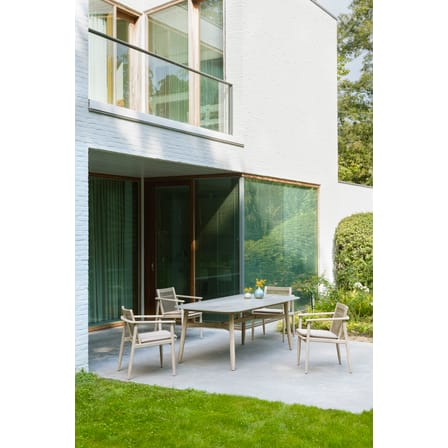 Fauteuil David / Teck vieilli & dossier corde - Coussin d'assise - Vincent Sheppard