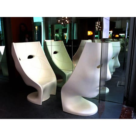 Fauteuil Nemo plastique noir / Version fixe - Coloris mat - Driade