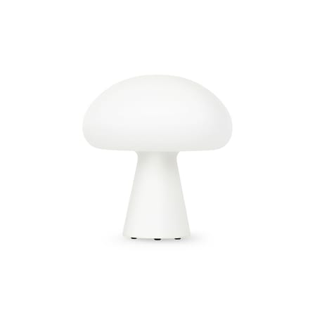 Kabellose, wiederaufladbare Außenlampe Obello LED glas weiß / Bill Curry, 1971 - Mundgeblasenes Glas - Gubi