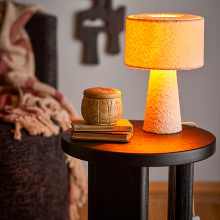 Lampe de table Emmie / Ø 20 x H 30 cm - Tissu bouclette - Bloomingville