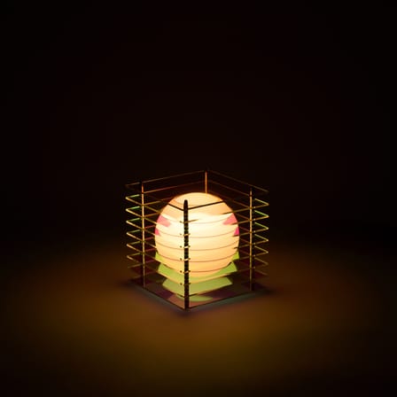 Lampe de table Lop Dreamy Small Square plastique multicolore / Reflets iridescents changeants - BANG