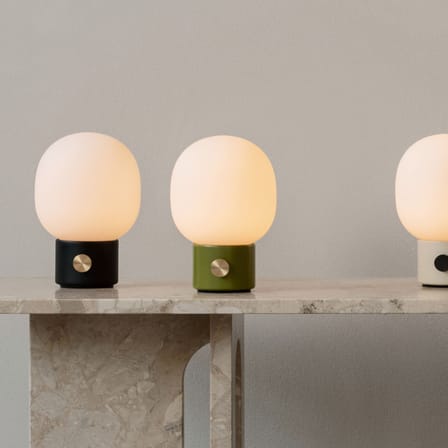 Lampe sans fil rechargeable JWDA métal verre noir / Ø 14,5 x H 21,5 cm - Audo Copenhagen