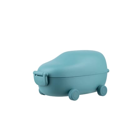 Lunch box Food à porter plastique bleu / Boîte à goûter - 2 compartiments - Alessi