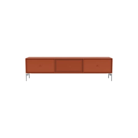 Mobile TV Octave V legno arancione / Con Piede - L 138 x P 30 x H 36,6 cm - MONTANA