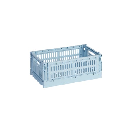 Panier Colour Crate plastique bleu Small / 17 x 26,5 cm - Recyclé - Hay