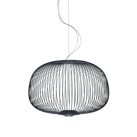 Suspension Spokes 3 My Light métal gris noir / LED - Bluetooth / Ø 61 x H 42 cm - Foscarini
