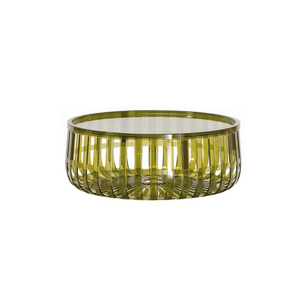 Table basse Panier plastique vert / Coffre - Kartell