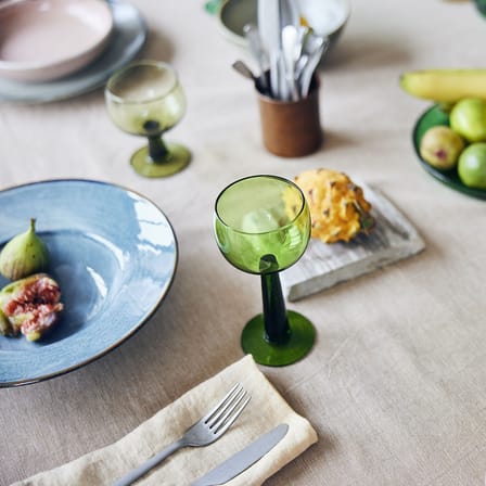 Verre à vin The emeralds Tall vert / H 17,2 cm - Set de 4 / 24 cl - HK LIVING