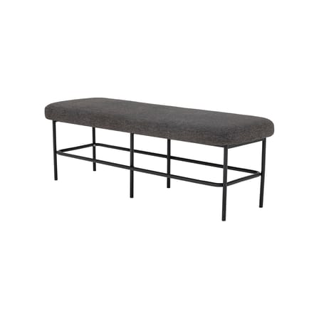 Banc rembourré Farell tissu gris / L 140 cm - Bloomingville