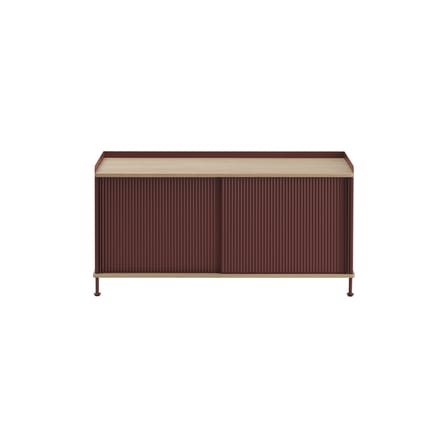Buffet Enfold métal rouge / L 124 x P 45 x H 63 cm - Muuto