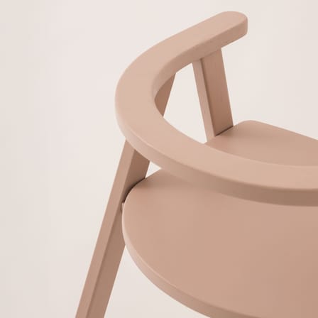 Chaise enfant Growing Green bois rose - NOBODINOZ