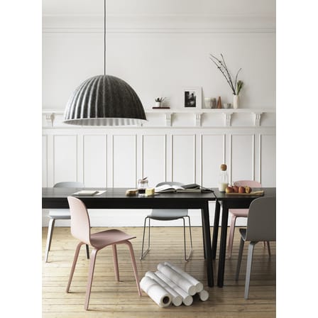 Chaise rembourrée Visu tissu gris - Muuto