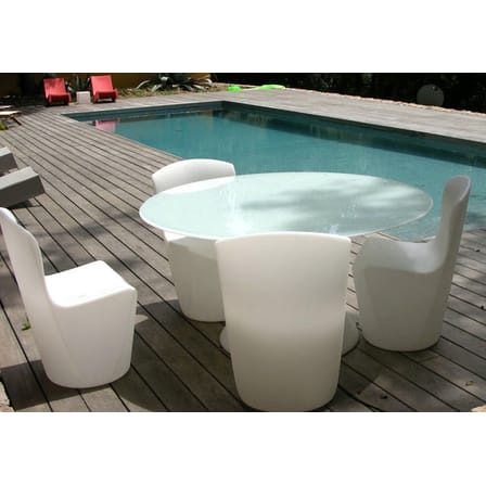 Chaise Zoe plastique blanc - Slide