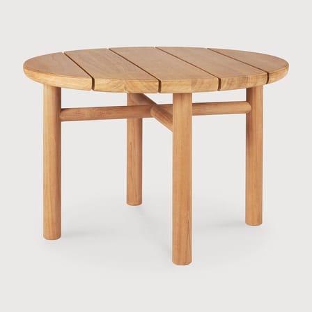 Quatro Outdoor Coffee table natural wood / Ø 68 x H 42 cm - Teak - Ethnicraft