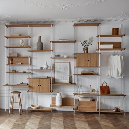 Étagère Shelving System – s.115.3.B bois naturel / L 239 x H 115 x Prof. 35 cm - MOEBE