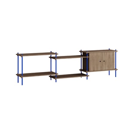 Étagère Shelving System – s.65.3.B bois marron / L 239 x H 65 x Prof. 35 cm - MOEBE