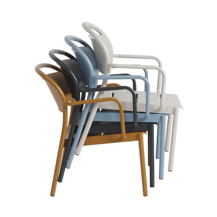 Fauteuil bas Linear Lounge métal gris - Muuto