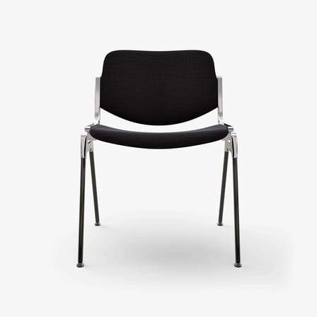 Gepolsterter Stuhl DSC 106 textil schwarz / Giancarlo Piretti, 1965 - ANONIMA CASTELLI