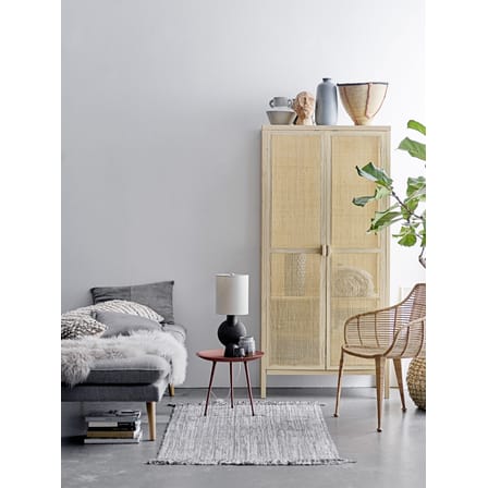 Lampe de table  tissu céramique beige / Lin & terre cuite - H 54 - Bloomingville