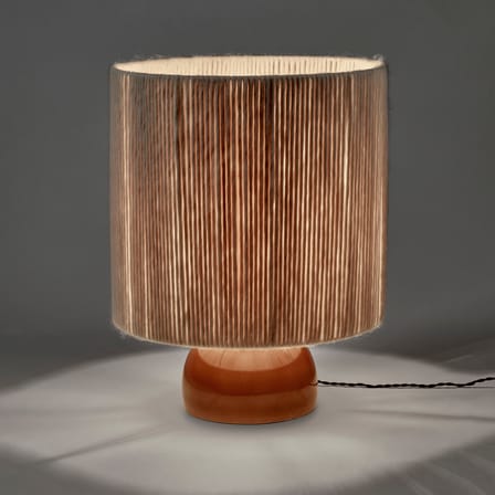 Lampe de table Heritage tissu marron / H 66.5 cm - Serax