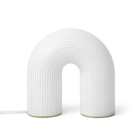 Lampe de table Vuelta LED verre blanc / L 21 x H 21 cm - Ferm Living