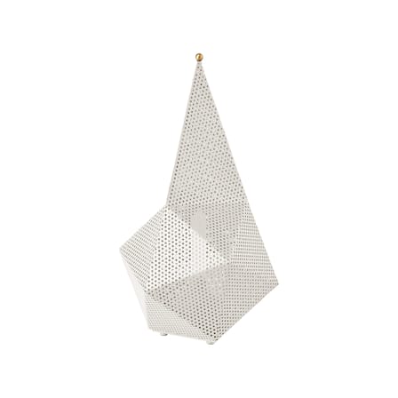 Lampe sans fil rechargeable Bagdad métal blanc / Mathieu Matégot, 1954 - Acier perforé - Gubi