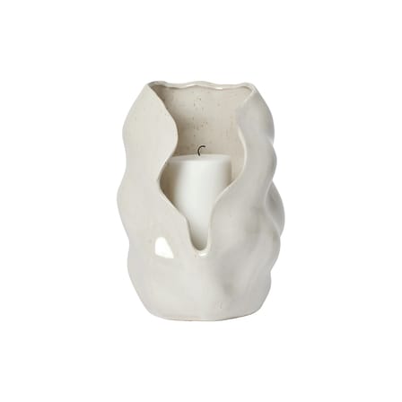 Photophore Hekla céramique beige / Ø 18,6 x H 24 cm - BROSTE COPENHAGEN