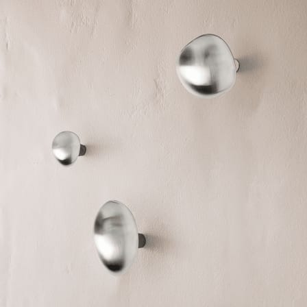 Patère Mushroom métal argent / Poignée - Ferm Living