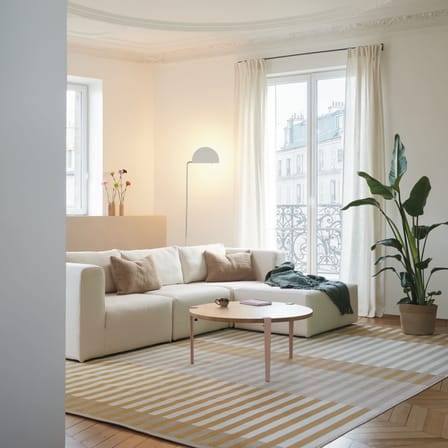 Pouf Bridge tissu beige / Canapé modulable - TIPTOE