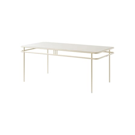 Table rectangulaire UD métal blanc / 180 x 90 cm - 8 personnes - Tolix