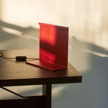 Tischleuchte LBM LED metall rot / LED - L 22,5 x H 22 cm - Hay