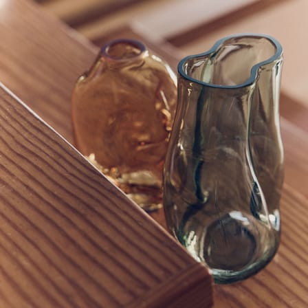Vase Gleam verre vert / H 22 cm - HK LIVING