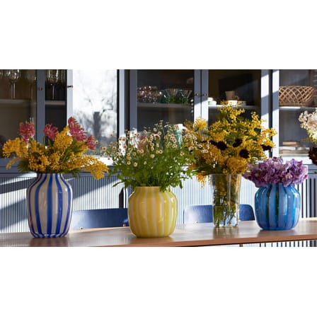 Vase Juice glas blau / Hoch - Ø 20 x H 28 cm - Hay