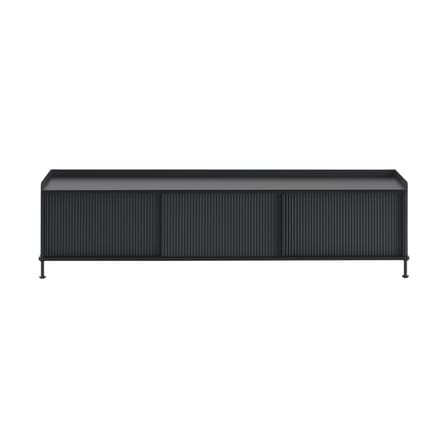 Buffet Enfold métal noir / Meuble TV - L 186 x H 48 cm - Muuto