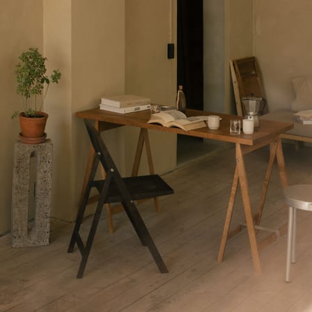 Bureau  Folding Flat Trestle bois naturel / 130 x 63 cm - Frama 
