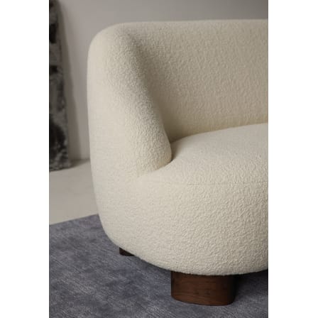Canapé droit Margas LC3 tissu beige / Tissu bouclé - L 160 cm - &tradition