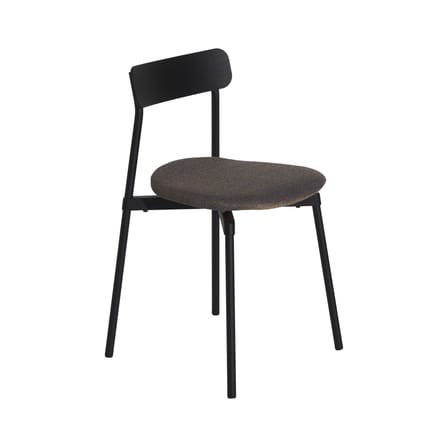 Chaise empilable Fromme bois noir / Assise tissu - Petite Friture