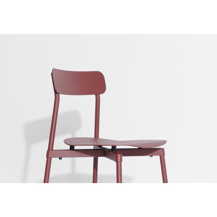 Chaise empilable Fromme métal rouge / Aluminium - Petite Friture