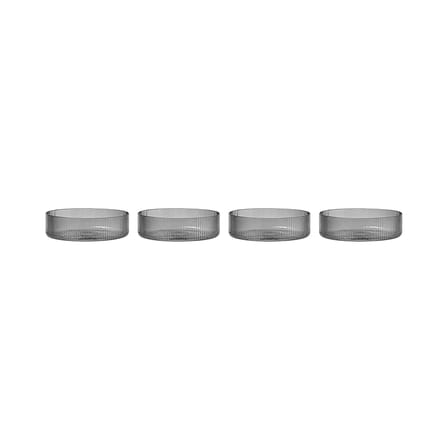 Set de 4 coupelles Ripple / Verre strié - Ferm Living