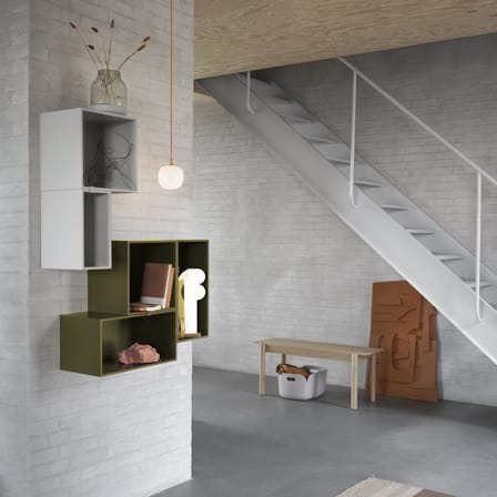 Etagère Mini Stacked / Medium carré 33x33 cm / Avec fond - Muuto