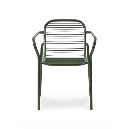 Fauteuil de repas empilable Vig métal vert - Normann Copenhagen