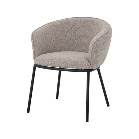 Fauteuil rembourré Cortone tissu gris - Bloomingville
