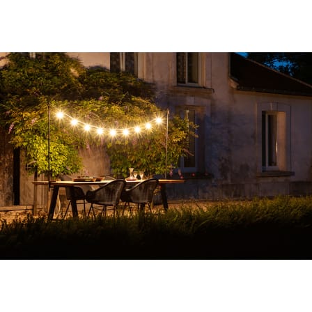 Guirlande lumineuse extérieur Light My Table plastique noir / Avec fixations pour plateaux de tables - Vincent Sheppard