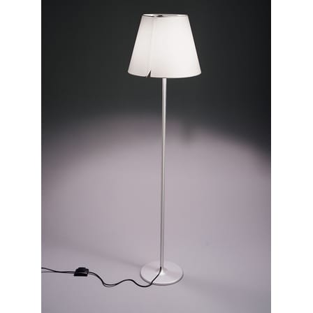 Lampadaire Melampo Terra métal tissu gris / H 163 cm - Artemide