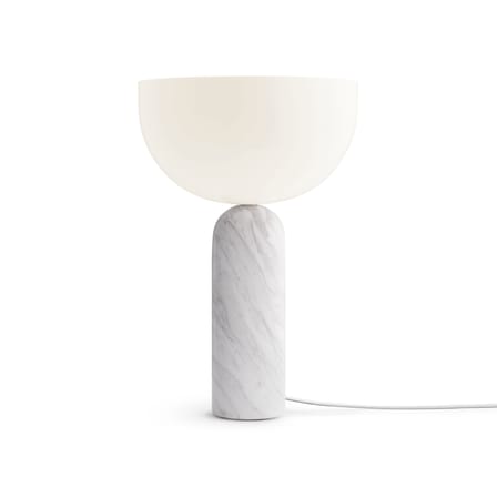 Lampe de table Kizu Large marbre blanc / Base marbre - H 45 cm - NEW WORKS