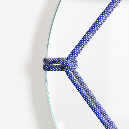 Miroir mural Shibari Rond verre bleu / Ø 65 cm - Moustache